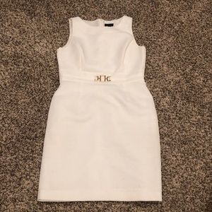 TAHARI white sheath sleeveless dress sz 12